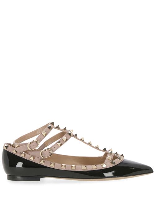 Rockstud leather flat ballerina shoes Valentino Garavani | 4W2S0376VNWN91